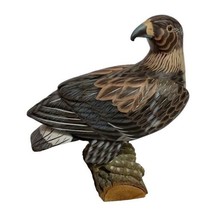  Hawk Sculpture Painted Wood - £16.04 GBP