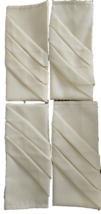 Four (4) Pre-Folded ~ 19&quot; x 19&quot; ~ Ivory ~ Oversized Dinner Napkins ~ Pol... - €25,84 EUR