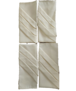 Four (4) Pre-Folded ~ 19&quot; x 19&quot; ~ Ivory ~ Oversized Dinner Napkins ~ Pol... - €25,87 EUR
