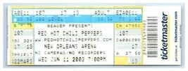 Rouge Chaud Chili Peppers Concert Ticket Stub Juin 11 2003 New Orleans L... - £32.52 GBP