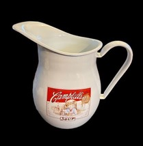 Vintage Campbell&#39;s Kids Metal Enamel Pitcher 9&quot; Collectable Advertising - £41.05 GBP