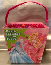 Disney Princess Paperboard Easter Bucket With Jigsaw Puzzle Front - Cute NEW - £9.76 GBP