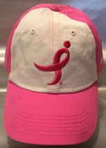 Breast Cancer Awareness Woman&#39;s Baseball Cap ~ Embroidered Ribbon NEW - £12.01 GBP