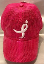 Breast Cancer Awareness SEQUIN Baseball Cap ~ Bring The Bling To the Fight! NEW - £11.91 GBP