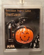Aura Glow Halloween Jack O Lantern Light Up Safety Necklace - Battery Operated - £3.94 GBP