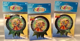 Yazzles TOY STORY Light-Up Round Sticker Badge - Lot Of 3 - Party Favors! - £4.65 GBP