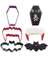 Wilton Halloween Vampire Theme Metal Cookie Cutter Set - Monster High Pa... - £6.24 GBP
