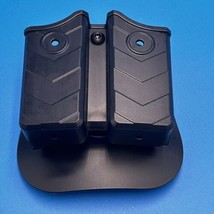 Universal OWB Double Magazine Pouch Case Holder w/Belt Clip For 9mm/10mm/40 Mags - £11.21 GBP