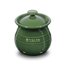 STAUB 11 cm Ceramic Garlic Keeper Basil Green - £30.26 GBP