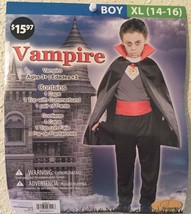 Seasons Classic VAMPIRE Halloween Costume - Boys XL (14-16) NEW Cape, Pa... - $12.94