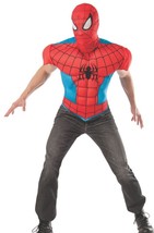 SPIDER-MAN Muscle Shirt with Eye Mask Men&#39;s Halloween Costume MEDIUM NEW - £23.55 GBP