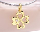  14k Gold-plated ME Heart Four-leaf Clover Medallion Dangle Charm Fit ME... - £9.49 GBP