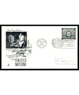 1953 UNITED NATIONS FDC Cover - Technical Assistance - Cottage Craft O9 - $2.96