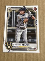 CHRISTIAN YELICH 2021 Bowman Base Milwaukee Brewers - €1,19 EUR