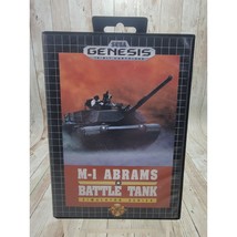 M-1 Abrams Battle Tank Simulator Series Sega Genesis 1991 Game Box &amp; Manual - $9.97