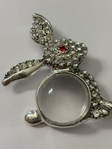 Vintage Rabbit Jelly Belly Brooch LARGE Clear Belly - £22.05 GBP