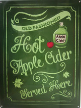 Hot Apple Cider Served Here Metal Sign - £15.92 GBP