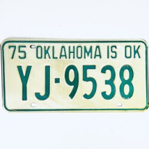 1975 United States Oklahoma Oklahoma County Passenger License Plate YJ-9538 - £14.52 GBP