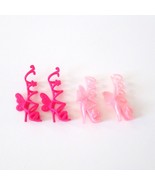 Barbie Butterfly Sandals Lot 2 Pairs Dark Pink Shoes Fits Model Muse - $22.74