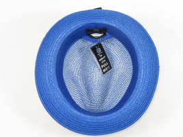 Men's Bently Semi Crushable Fedora Briad Straw Hat Dante DA222 Royal White image 3