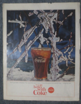Coca Cola Ad  Things go better with Coke Bell Soda Glass 1964 - £1.56 GBP