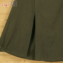 Women A Line Cotton Linen Skirts Linen Casual Skirt, Army Green Navy,  One Size image 7