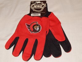 Work Gloves Ottawa Senators Men&#39;s One Size Red Logo Adult NEW Garden OSFM - £8.15 GBP