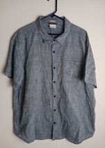 Columbia Shirt Mens Large Blue Under Exposure Yarn-Dye Short Sleeve Outd... - $311.18 MXN