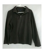 Banana Republic Men&#39;s 1/4 Zip Classic Brown Sweater Size Medium - $14.84