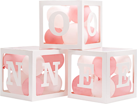 RUBFAC One Boxes for 1St Birthday, First Birthday Decoration for Girl, 3... - £14.33 GBP