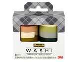 Scotch Washi Tape, Solid Earth Design, 8 Rolls, Great for Bullet Journaling - $9.49