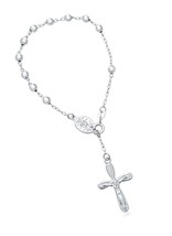 Religious Jesus Crucifix Infinity Cross Virgin Mary Rosary - $98.99