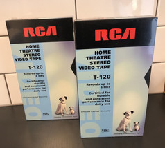 TWO New RCA T-120 VHS Home Theater Stereo Video Tapes for VCR 6 Hours - $9.00