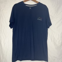 Greg Norman T Shirt Mens Size XL Blue Casual Short Sleeve V Neck Spell O... - $206.19 MXN