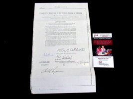 Michael Collins Apollo 11 Astronaut Signed Auto 1973 Lbj Space Center Naming Jsa - £699.96 GBP