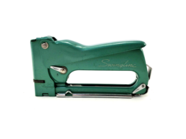 Vintage Swingline #101 Tacker Stapler Staple Gun GREEN Heavy - $166.69 MXN