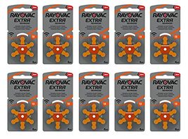 Rayovac Extra Hearing Aid Batteries Size 13 New Pack 60 Pcs (Original Version) - £14.38 GBP