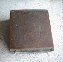 Vintage Wood &amp; Metal Printer Block Stamp Jacket - £13.95 GBP