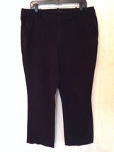 Ralph Lauren Lrl Ms Size 14 Black Cotton Blend Pants 36 X 29&quot; Euc - $9.67