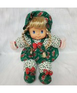 Citiitoy Vintage Christmas Doll Blonde Braids Cloth Vinyl 16&quot; Soft Stuff... - $47.85 CAD