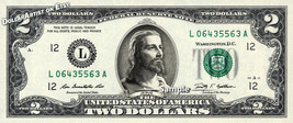 $2 Bill JESUS on A REAL Dollar Bill Cash Money Collectible Memorabilia B... - $166.68 MXN
