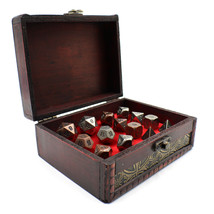 Twin Polyhedral Metal Dice Sets with Storage Chest for Dungeons and Dragons - £35.31 GBP