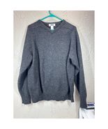 Old Navy Wool Cotton Knit Sweater Mens Gray Pullover Preppy Academia Siz... - $42.06 CAD