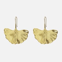 Ztech Charms Gold Color Leaves Metal Earrings For Women Girls Korean Geometric B - £6.69 GBP