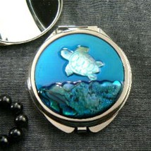 Turtle Mother of Pearl &amp; Shell Compact Mirror (BN-COM701) - £14.22 GBP