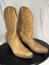 Mens Vintage OLD WEST MF1529 Brown Canyon Leather Western Cowboy Boots 8 - $29.70