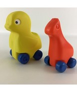 Little Tikes White Wagon &amp; Friends Animal Pal Roll Along Toys Vintage 19... - $33.78 CAD