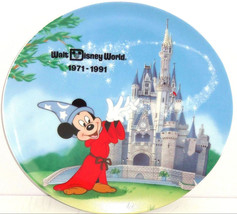 Walt Disney World Plate Collector Theme Park 20 Years 1971 1991 Vintage ... - £39.58 GBP