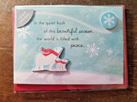Christmas Greeting Cards **Paper Wonder* Family Polar Bear Snow Holiday Hallmark - £3.07 GBP