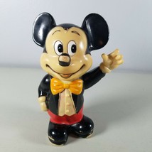 Mickey Mouse Plastic Bank Walt Disney Figure Made in Korea Size 6” Tall VTG - £8.75 GBP